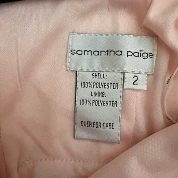 Samantha Paige Womens Formal Maxi Dress size 2 Pink A Line Chiffon Bridesmaid - Picture 10 of 10